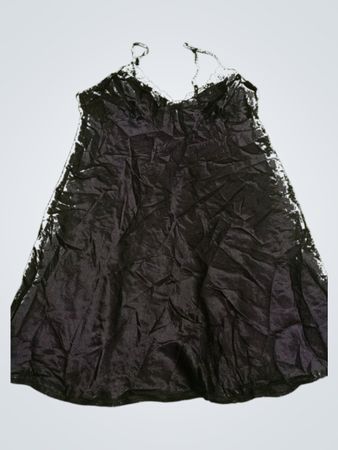 F&F Black Lace Trim Slip Dress