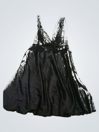 Black Lace Trim Chemise