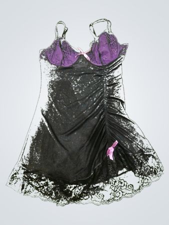 Black Lace Trim Chemise