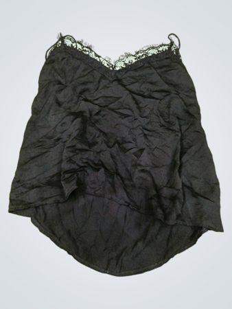 Black Lace-Trimmed Chemise