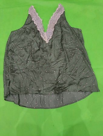 M&S Collection Lace Trim Dotted Tank Top