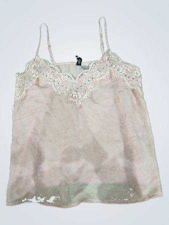 Pink Lace Trim Camisole