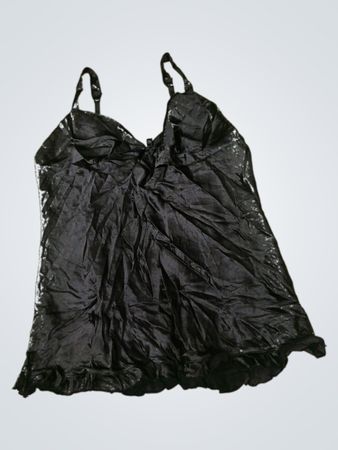 Black Satin Cami Top