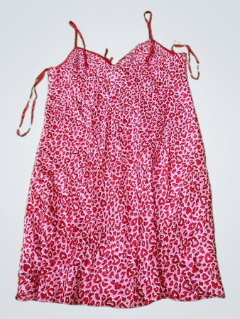 Red and White Leopard Print Dress