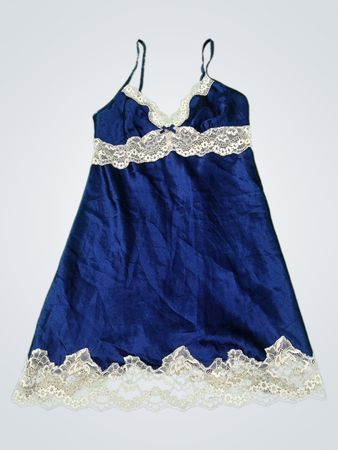 Blue Lace Trim Nightgown