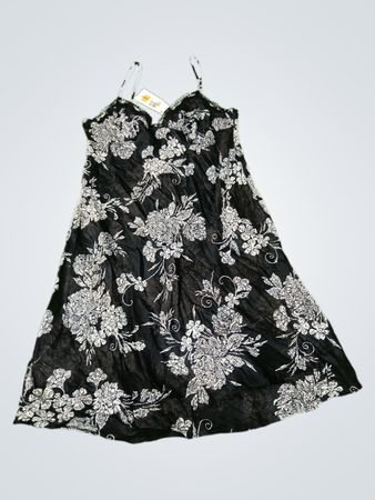 Unbranded Black Floral Lace Slip Dress