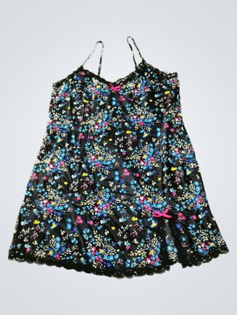 Unbranded Floral Print Lace Slip Dress