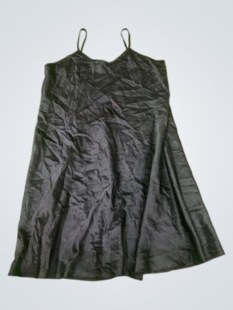 Unbranded Black Satin Slip Dress