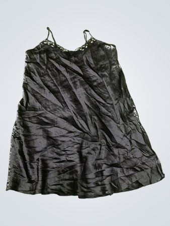 Unbranded Black Satin Slip Dress