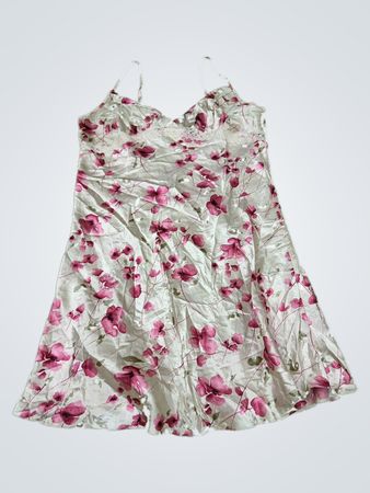 Floral Print Satin Slip Dress