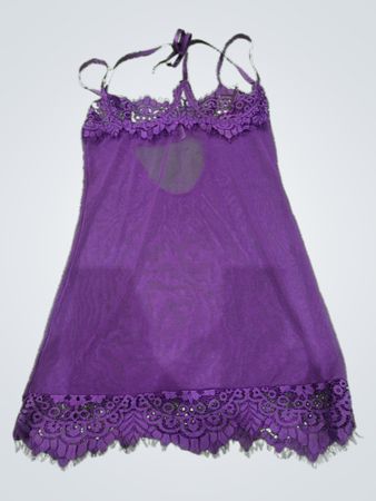 Purple Lace Slip Dress