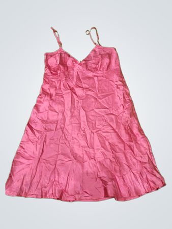 Unbranded Pink Satin Slip Dress