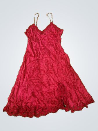 Red Lace Trimmed Dress