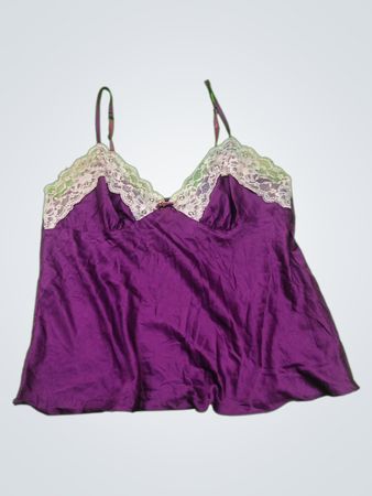 Purple Camisole with Lace Trim