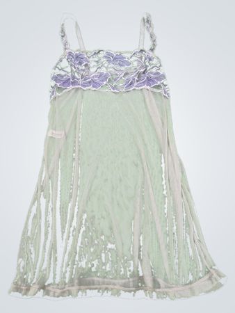Sheer Purple and White Chemise