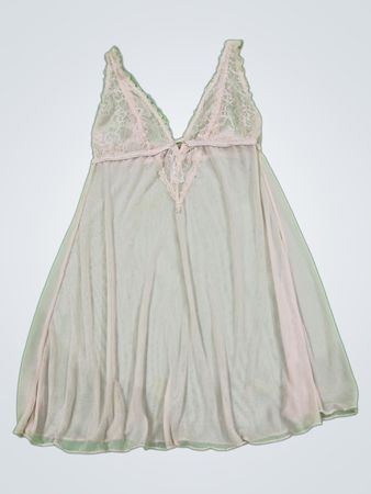 Women's Pink Lace Trim Chemise