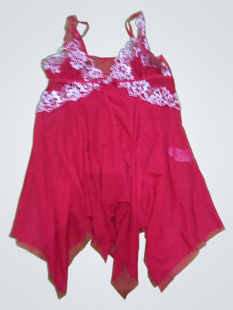 Red Lace Trim Chemise