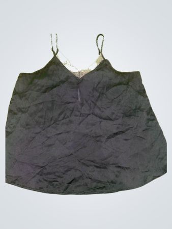 Unbranded Black Lace Trim Cami Top