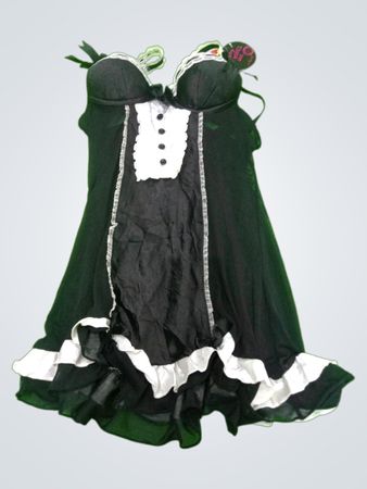 Black and White Ruffled Dress