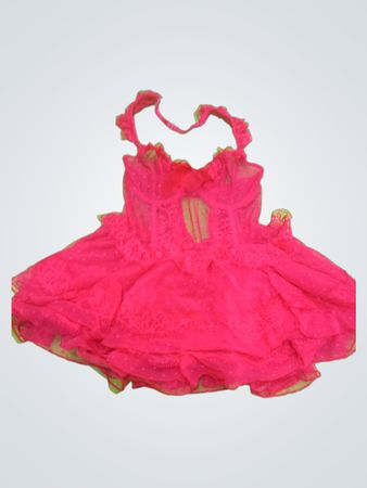 Bon Soir Pink Lace Babydoll