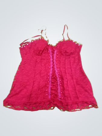 Zara Red Lace Cami Top