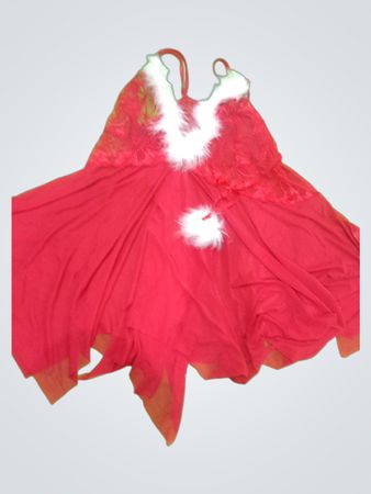 Red Semi-Sheer Dress