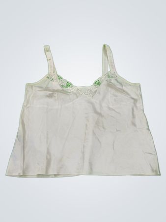 Unbranded White Lace Trim Cami Top