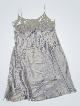 Gray Satin Nightgown