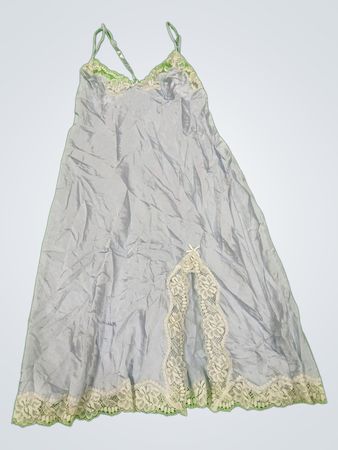 Light Blue Lace Trim Nightgown