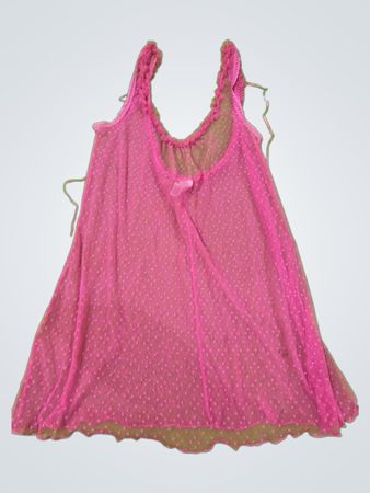 Pink Sheer Nylon Chemise