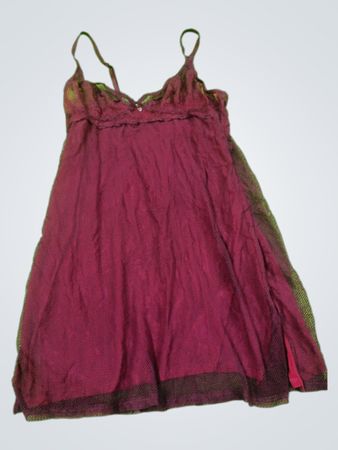 Unbranded Maroon Lace Slip Dress