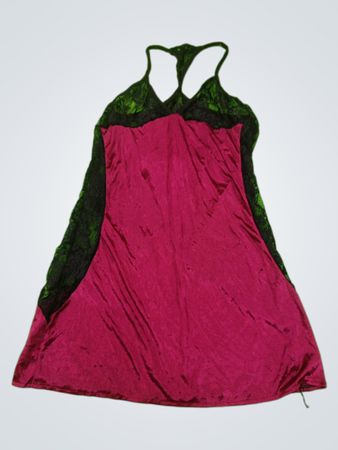 Pink and Black Lace Dress