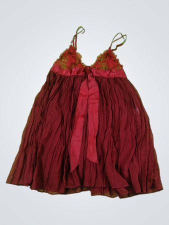 Red Lace Trim Chemise