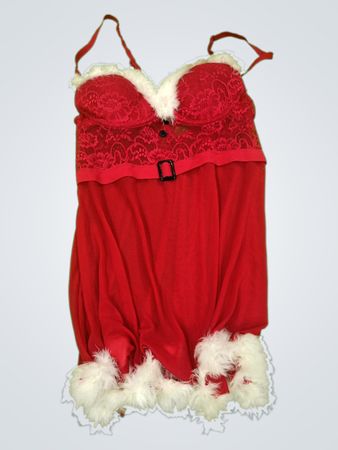 Unbranded Red Santa Babydoll Lingerie
