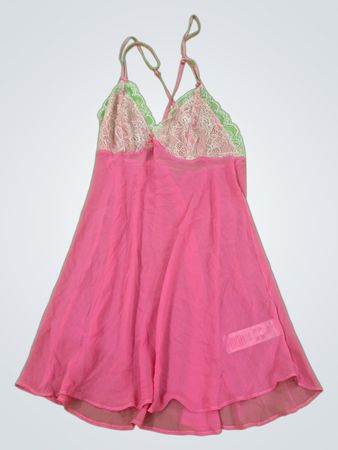 Pink Lace Trim Chemise
