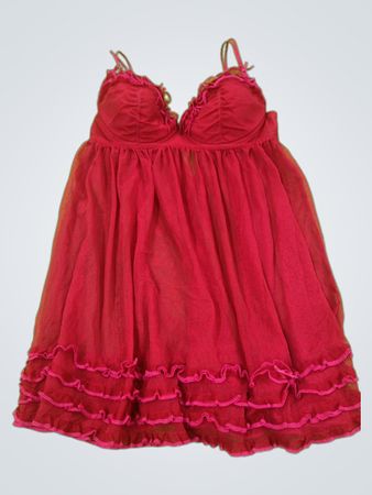 Unbranded Red Ruffled Babydoll Nightie
