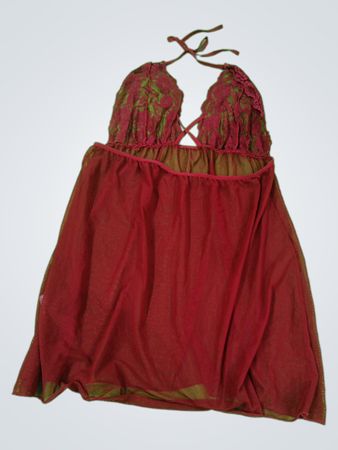 Red Lace Halter Dress
