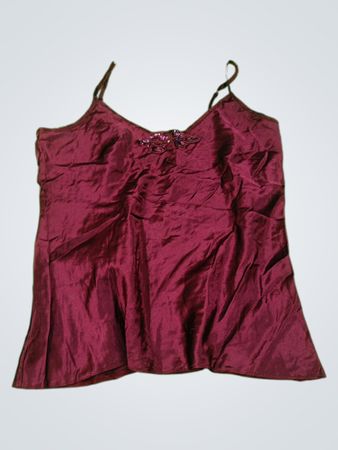 Maroon Satin Camisole