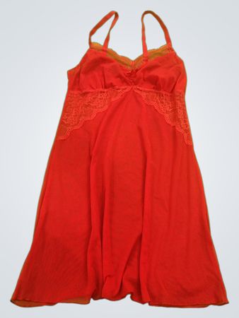 Red Lace-Trimmed Chemise