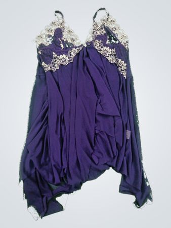 Purple Chemise with Lace Trim