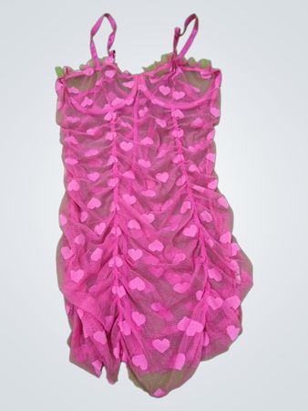 Unbranded Pink Lace Heart Print Camisole