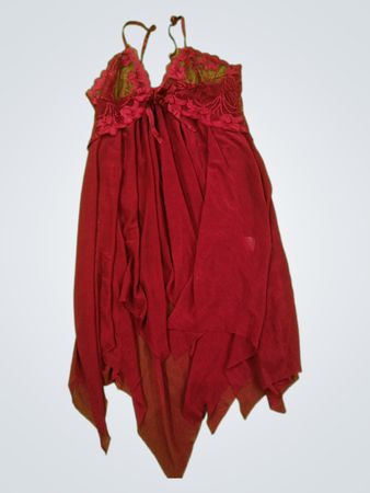 Red Lace Trim Chemise