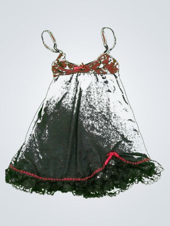 Black Chemise with Red Trim