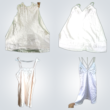 Y2k wight silk & slip dress bundle