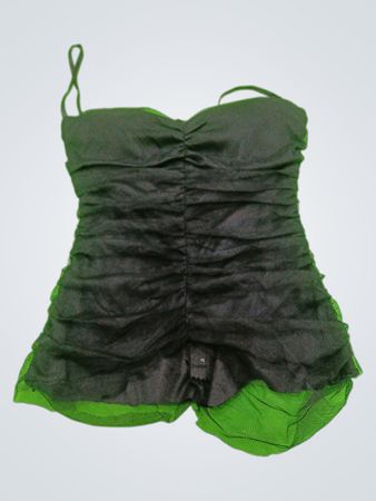 Unbranded Black Strapless Ruffled Top