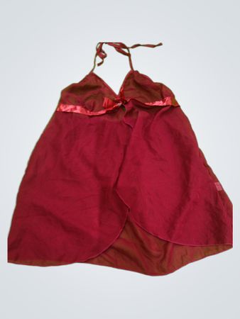 Unbranded Maroon Sleeveless Slip Dress