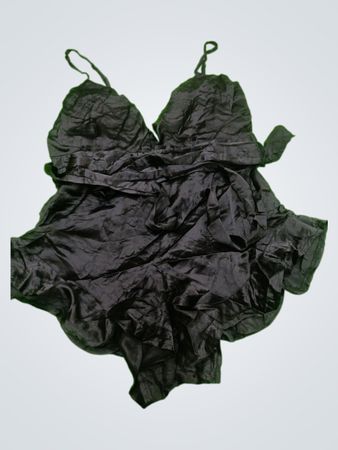 Black Satin Chemise