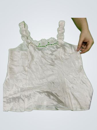 Unbranded White Lace Trim Cami Top