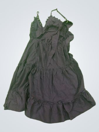 Unbranded Black Lace Ruffle Mini Dress