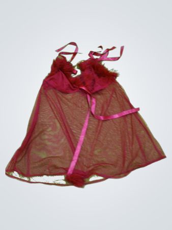Ann Summers Red Feather Trim Babydoll